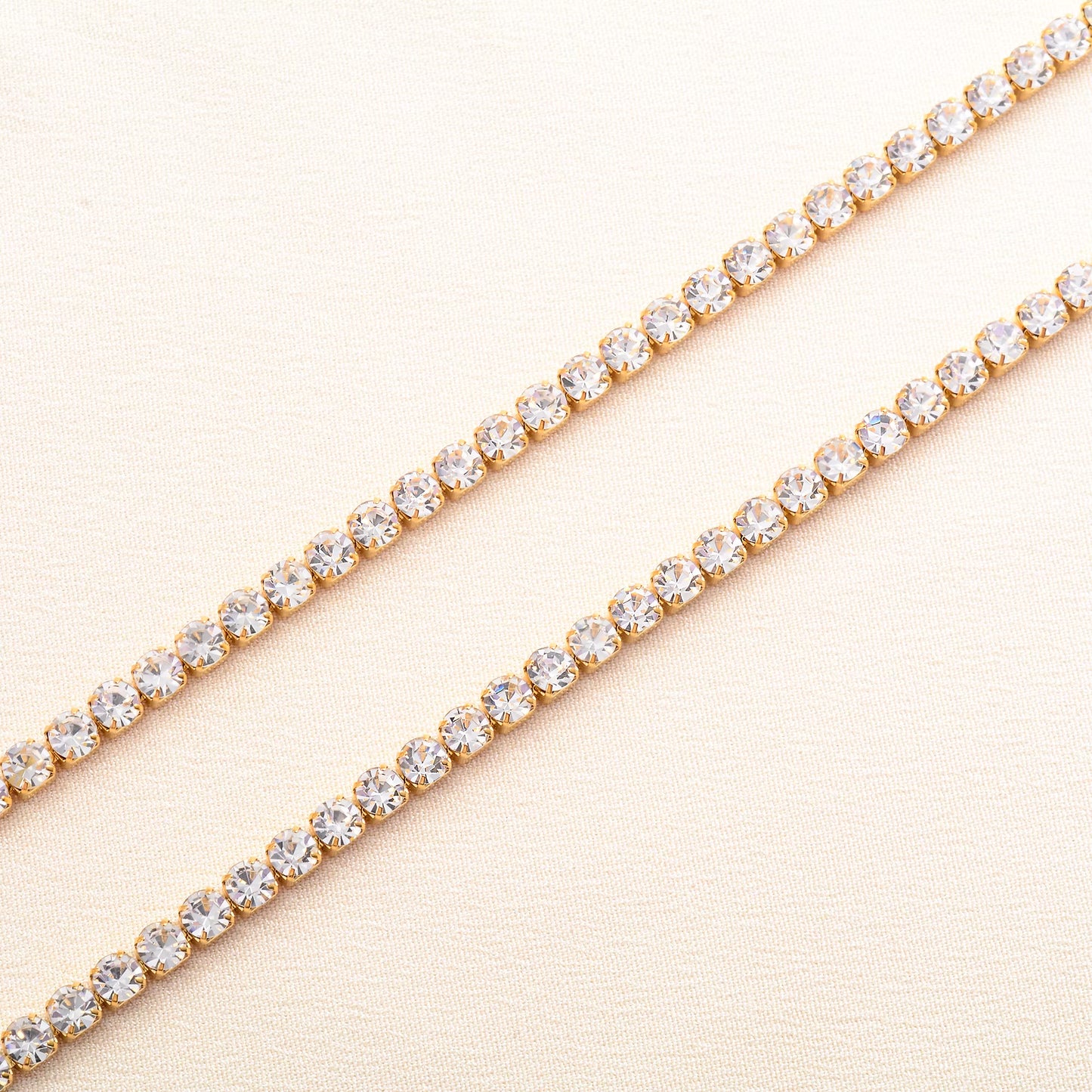 Stainless Steel Rhinestone Necklace for Women Cubic Zirconia Tennis Chain Ladies Crystal Choker Minimalism Jewelry Accessories