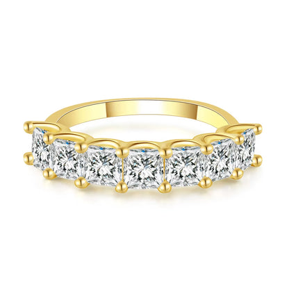 Designer Tennis Zircon Rings for Female Shiny Dainty Crystal Stacking Matching Wedding Finger Ring Fashion Chic Jewelry R018