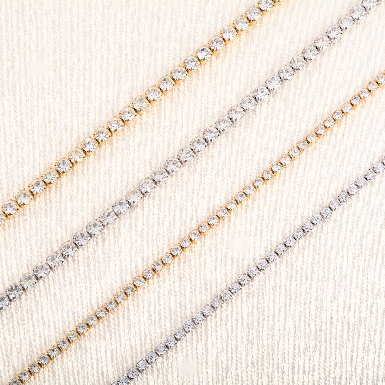 Stainless Steel Rhinestone Necklace for Women Cubic Zirconia Tennis Chain Ladies Crystal Choker Minimalism Jewelry Accessories